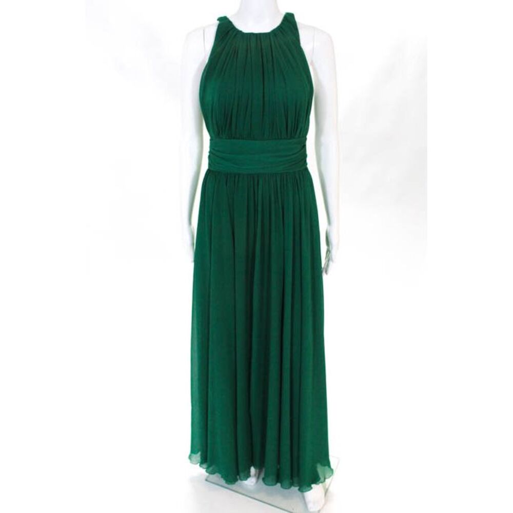 Badgley Mischka Green Fluorite Emerald Gala Gown $740 Size 6 10446892